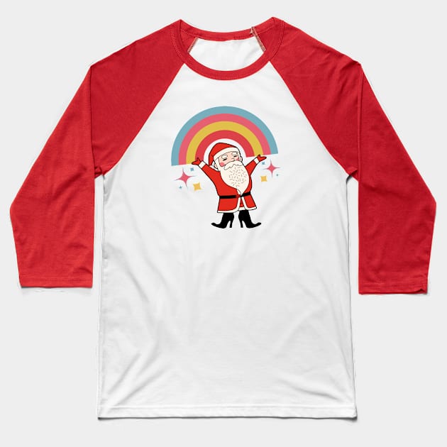 Slay Santa Baseball T-Shirt by LadyAga